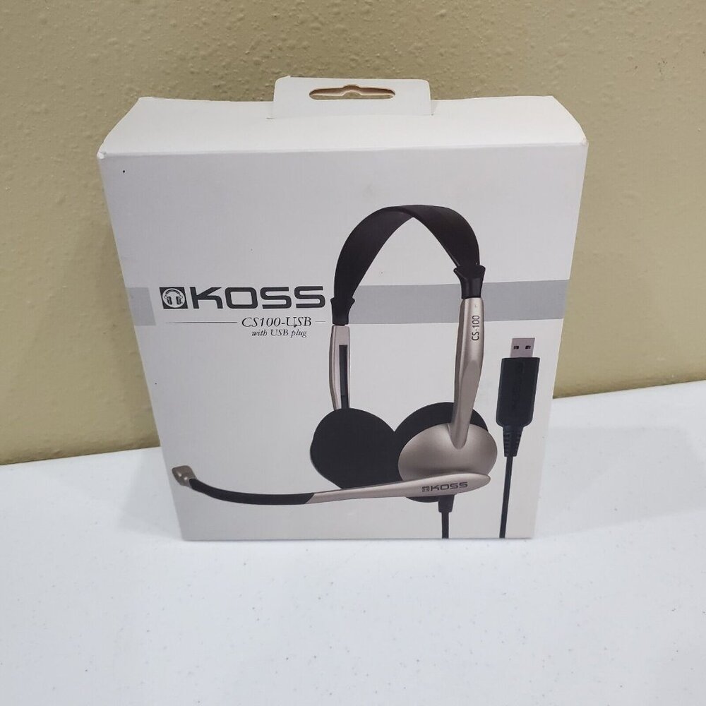 Koss CS100 USB Stereo PC Foam Headset with Noise Reduction Microphone Adjustable